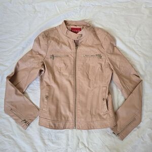 Guess Women's Blush Leather Jacket